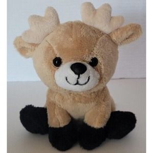 Animal Adventure Honey Brown Reindeer Stuffed Animal Plush 8.5" Plastic Eyes
